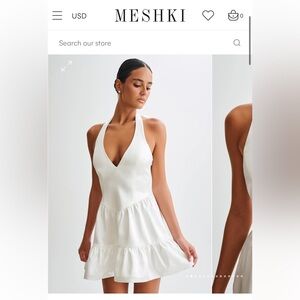 Meshki satin halter dress